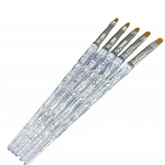 Kit 5 Pincéis Cabo Cristal - comprar online