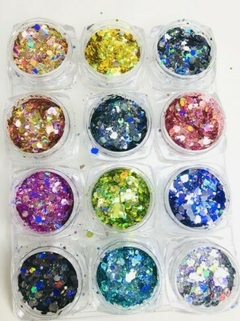 Kit Glitters Flocados pote pequeno