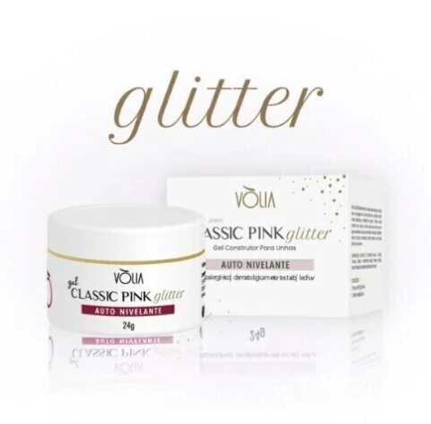 Gel Classic Pink Glitter