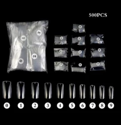 Pacote C/500 Postiças Quadradas Curtas