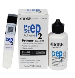 Kit Step 2 Primer Adesivo Caneta 15ml + Refil 60ml Adore