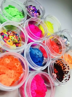 Caixa Com 12 Potes Grandes de Glitter - Dhy Unhas