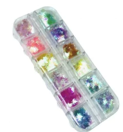 Caixa de decoração Folhas de outono furta-cor transparente