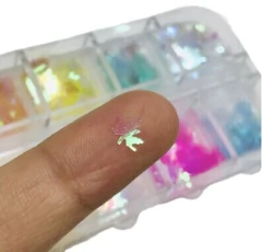 Caixa de decoração Folhas de outono furta-cor transparente - comprar online