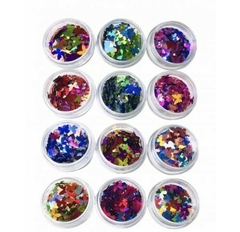 Glitter borboleta holográfica