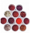 Caixa Com 12 Potes Grandes de Glitter