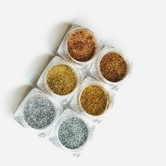 Glitter Fino Efeito Holográfico Dourados e Pratas - comprar online
