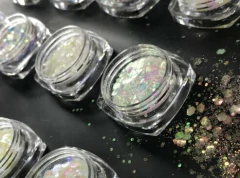 Glitters flocados Furta cor na internet