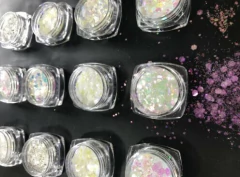 Glitters flocados Furta cor - Dhy Unhas