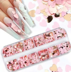 Caixa de Decoração Flor, Borboleta, Coração e Coelho