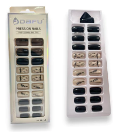 Caixa De Unhas Postiça Realista Nail Quadrada Curta - Dafu - loja online