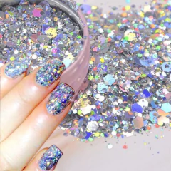 Glitter Maxi Flocos Encapsular Para Unhas 6 Cores Cor Holográficos - comprar online