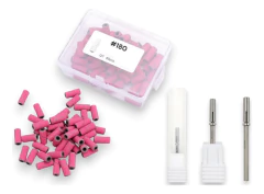 Kit 50 Refil De Lixa No Estojo Para Mandril #180 + Broca - comprar online