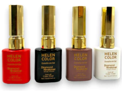 Esmalte Diamond Nivelável Vermelho Preto Marrom E Renda