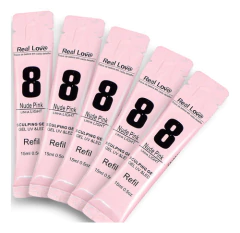 Gel Real Love Sachê 15ml Refil Kit Com 5un - Nude Pink 08