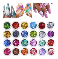 Kit Glitter Coloridos C/6 Dafu - Encapsulamento Decoração