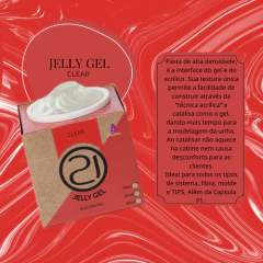 Jelly Gel Ecoline Clear 30ml Polygel - Nails 21 - Dhy Unhas