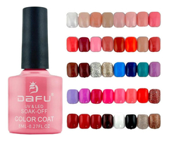 Esmalte Em Gel Dafu 15un Coleção Nude Colorida Brilho 8ml