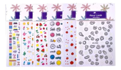 6 Cartelas Adesivos Autocolantes Modelo Diversos Para Unhas - comprar online