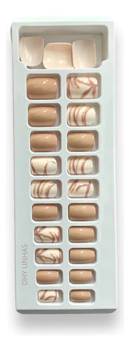 Caixa De Unhas Postiça Realista Nail Quadrada Curta - Dafu - Dhy Unhas