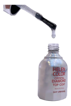 Top Coat Crystal Diamond Uv/led - Helen Color 15ml Selante - Dhy Unhas
