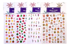 4 Cartelas Adesivos Diversos Nail Para Unhas De Gel - Dhy Unhas