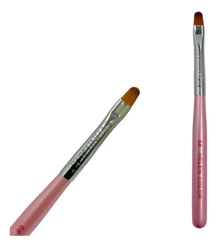 Pincel Língua De Gato Unhas Gel Fibra Helen Color N°06