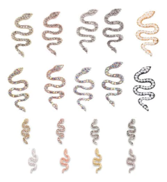 Kit Decoração Charms 3d Serpente C/6 Dafu - Encapsulamento - Dhy Unhas