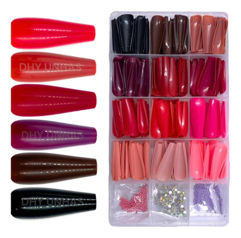 Caixa De Unhas Postiça Nail 288un Bailarina Com Decoração