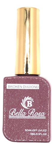 Esmalte Em Gel Bella Rosa 15ml Nail Art Brilho Unhas Led/uv Cor 02