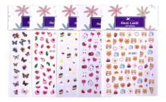 5 Cartelas Adesivos 3d De Unhas Sortidos na internet