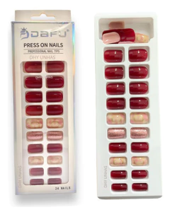 Caixa De Unhas Postiça Realista Nail Quadrada Curta - Dafu - comprar online