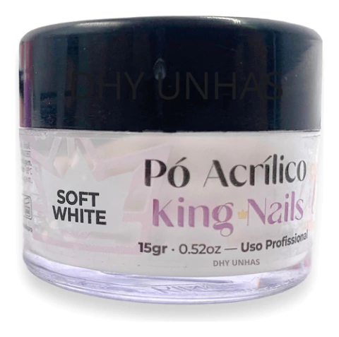 Pó Acrílico Coleção Pro Line - Soft White 15gr- King Nails