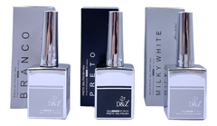 3 Esmalte Em Gel D&z 18ml Premium Branco Preto E Milky White - comprar online