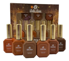 Coleção Esmalte Em Gel Marrom Chocolate Bella Rosa 6un - comprar online