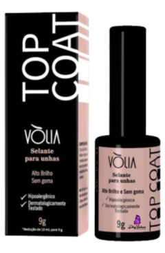 Top Coat Volia Pink Clear Silver Gold Cover 9g Selante Unhas - comprar online
