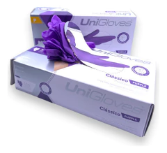 Caixa De Luva Descartável Unigloves Com Pó Premium Quality - Dhy Unhas