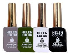 Coleção Esmalte Helen Color - Cinza Verde Branco E Preto
