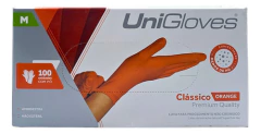 Luva Unigloves Clássico Orange Com 100 Unidades Premium - comprar online