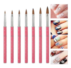 Pincel Língua De Gato Unhas Porcelana Cerdas Sintéticas - comprar online