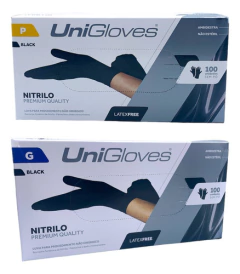 Caixa De Luvas Descartável Unigloves Sem Pó Nitrilo Premium Quality - loja online