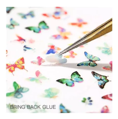 4 Cartelas Adesivos Borboleta Realista Autocolantes 3d Unhas - loja online