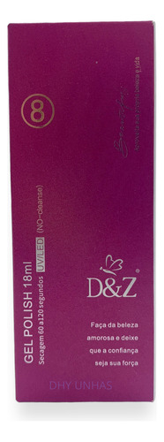 Esmalte Em Gel D&z 18ml Linha Premium Uv/led Fúcsia Cor 08 - loja online