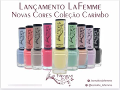 Esmalte Para Carimbo La Femme Decoração De Unhas Cores Div Cor Amarelo Giz na internet