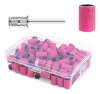 Kit 1 Broca + 100 Refil De Lixa No Estojo Para Mandril #120