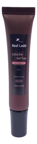 Caixa De Unhas Postiça Tips + Cola Real Love 120un Almond na internet