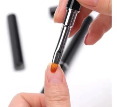 Imagem do Pincel Com Espátula Com Tampa Para Poly Gel - Encantador