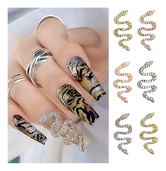 Kit Decoração Charms 3d Serpente C/6 Dafu - Encapsulamento - Dhy Unhas