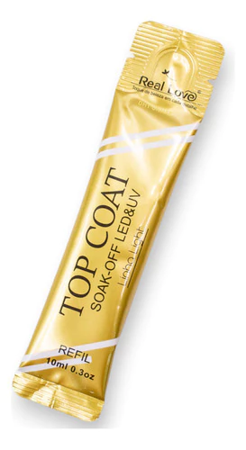Refil Top Coat Linha Light 10ml - Real Love Original