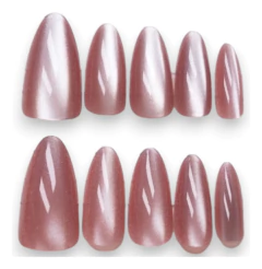 Cx De Unhas Postiças Realista Efeito Olho De Gato Magnético - Dhy Unhas